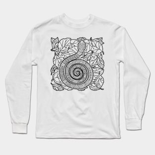 Tribal Snake Ink Art Tattoo Black Long Sleeve T-Shirt